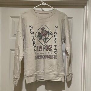 Abercrombie Kids Cream Graphic Sweater